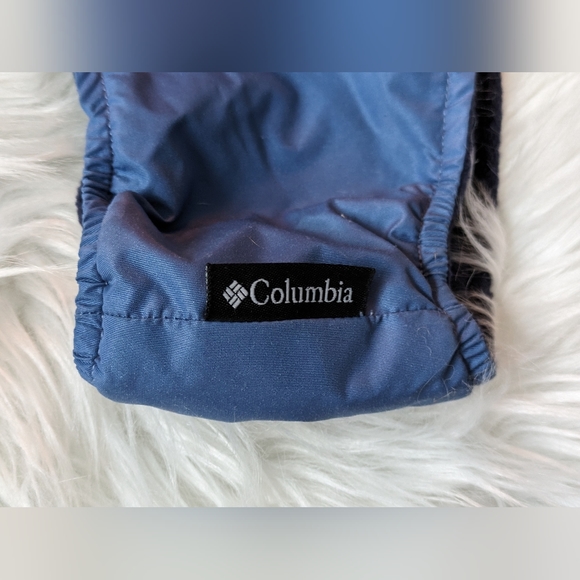 EUC Columbia blue nylon water resistant outer & warm navy fleece inner ear muff - Picture 6 of 8